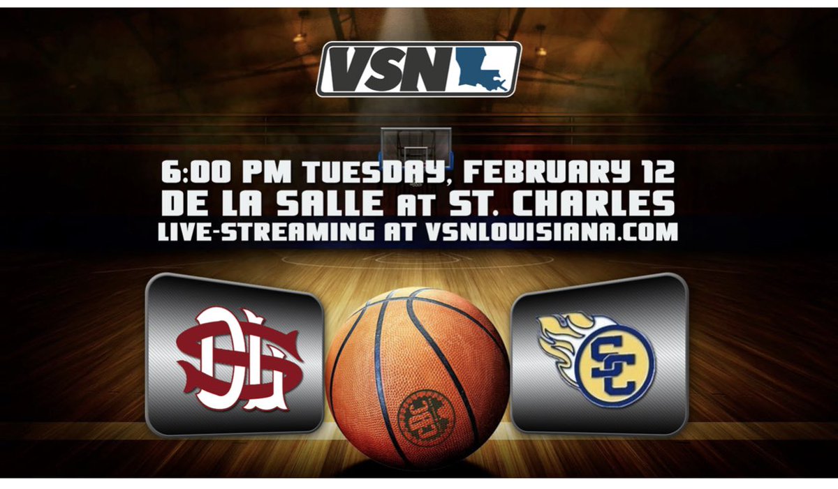 VSNLouisiana's tweet photo. Donโt forget. Live stream tonite. Watch the Comets @SCCBASKETBALL1 vs Cavs @dls_athletics on @VSNLouisiana at 6. Also on demand. #Div2hoops #catholicschools #playoffseeding #vsn https://t.co/0zdG2nxruv