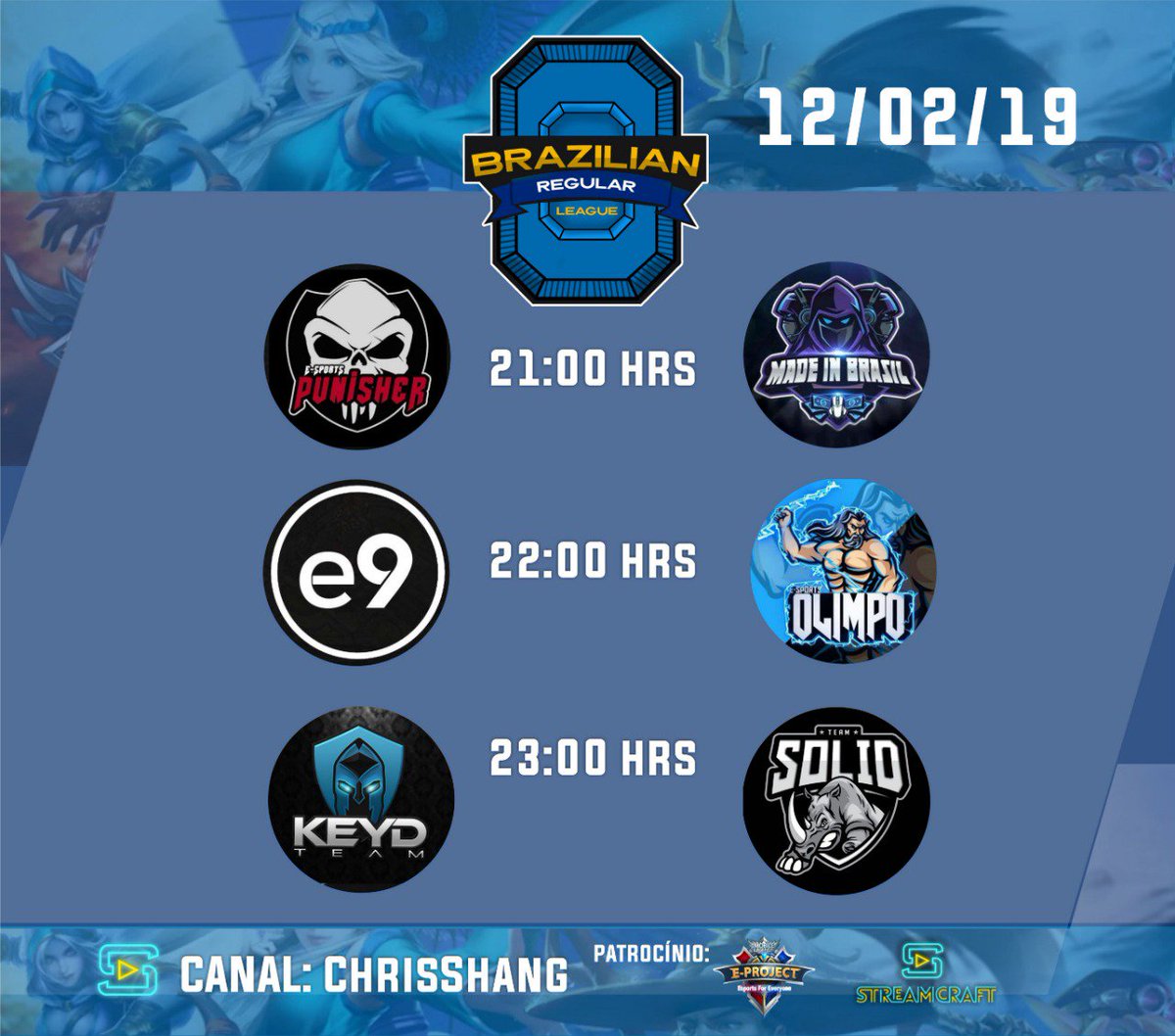 BRL_ML's tweet photo. A BRL está a 3 rodadas da tão esperada escalada e os confrontos estão ficando frenéticos!
É a reta final e cada jogo é uma final!
Acompanhe a partir das 21 horas no Streamcraft com Chris Shang na narração e YBig nos comentários!

https://t.co/sLoybODrLT https://t.co/W9kFHVttKH