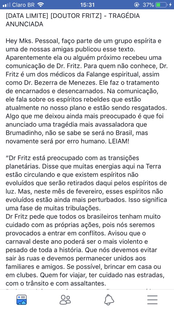 queenofonme's tweet photo. Amiga eu como ESPÍRITA, li isso e estou fazendo questão de postar isso aqui, CUIDADO NESSE CARNAVAL, e como o próprio post diz, OREM! https://t.co/pZriFMDC8D