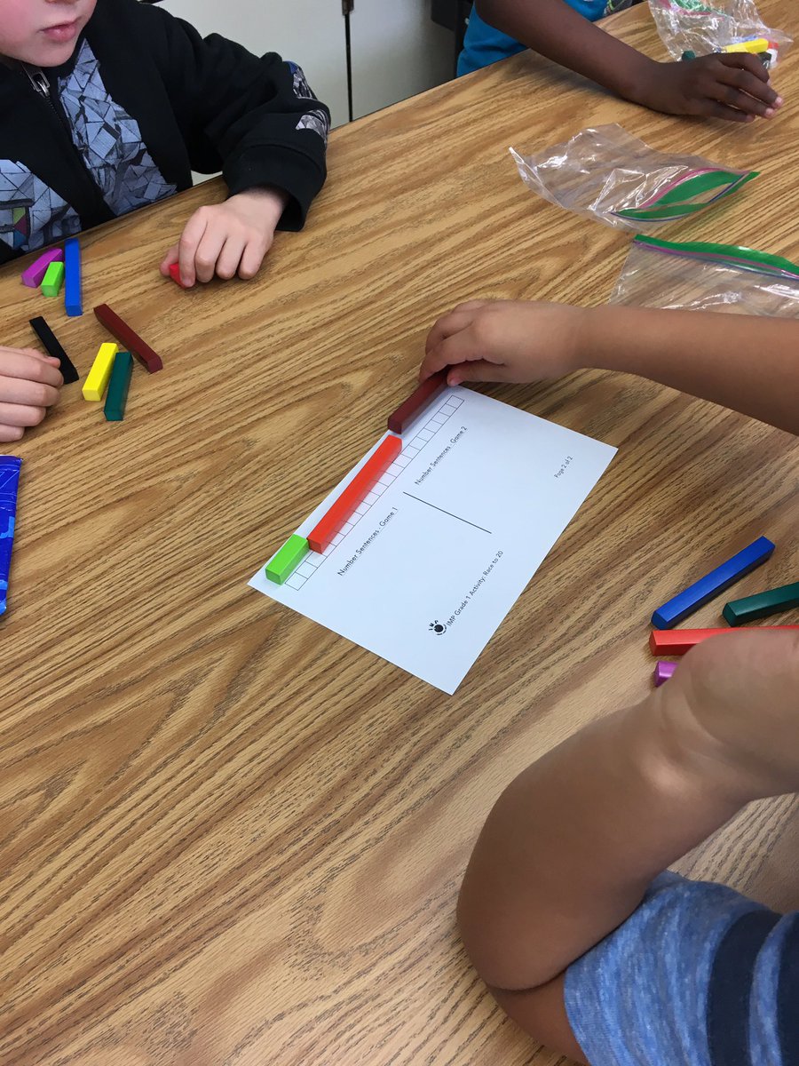 time4teaching's tweet photo. Firsties practicing number sense with #cuisenairerods in the #STEM lab #IMP #handsonlearning #conceptualizing #CCSS #LOEfalcons #FUESD @LiveElementary https://t.co/lcmpwQIOnU