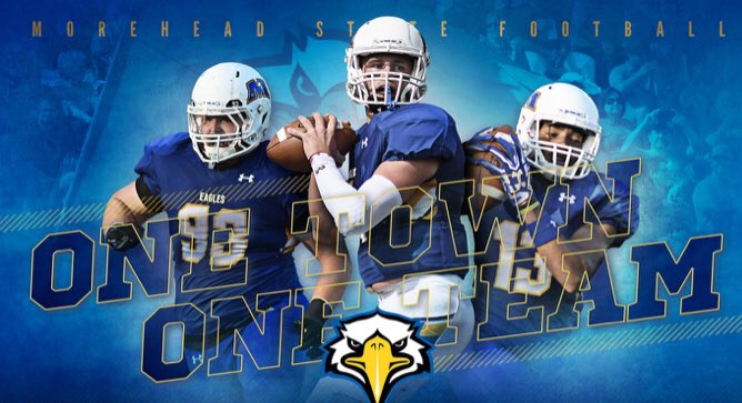 SamWiesbrook's tweet photo. Grateful to have received another Division 1 offer to continue my academic and football careers from Morehead State University! Big thanks to @CoachMAustin #onetownoneteam https://t.co/TfCWFaIX9H