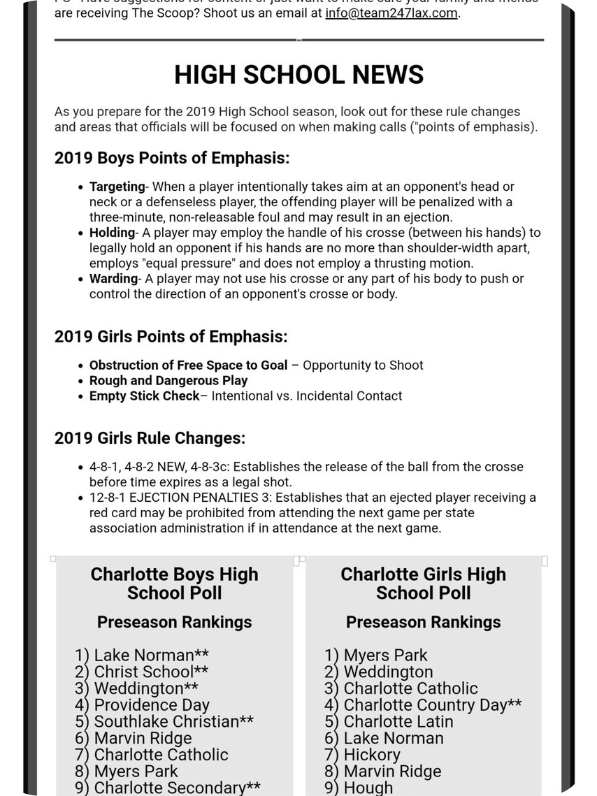 For the first time in our lacrosse program’s history, a top ten ranking.