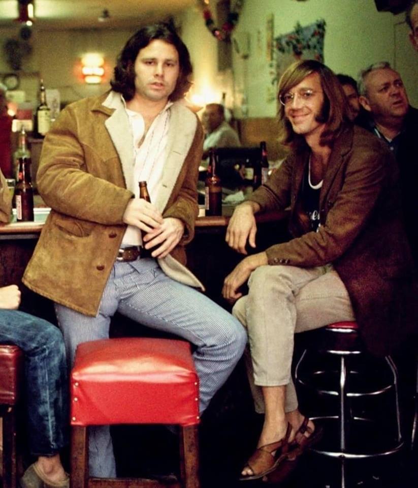 Happy Birthday Ray  Jim Morrison & Ray Manzarek at the original Hard Rock Cafe (1969) 