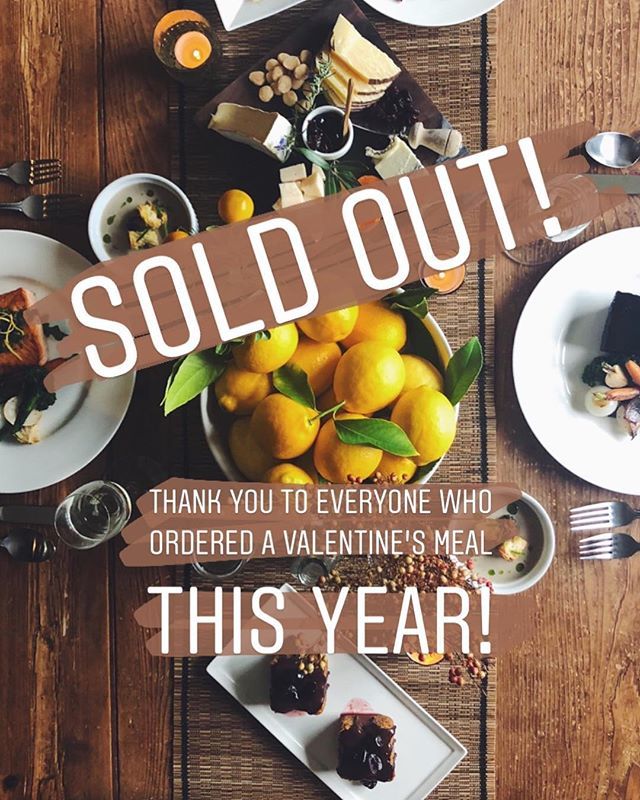 Thank you so much to all those who ordered a Valentine’s Day meal from us! We sold out all our available spots so we had to stop taking orders at this time. Happy Valentine’s day and we hope to serve you again next year! bit.ly/2SMNtmW