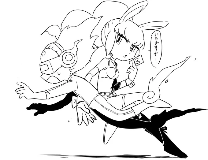 スピーディーWとバニー・ミント落書き 