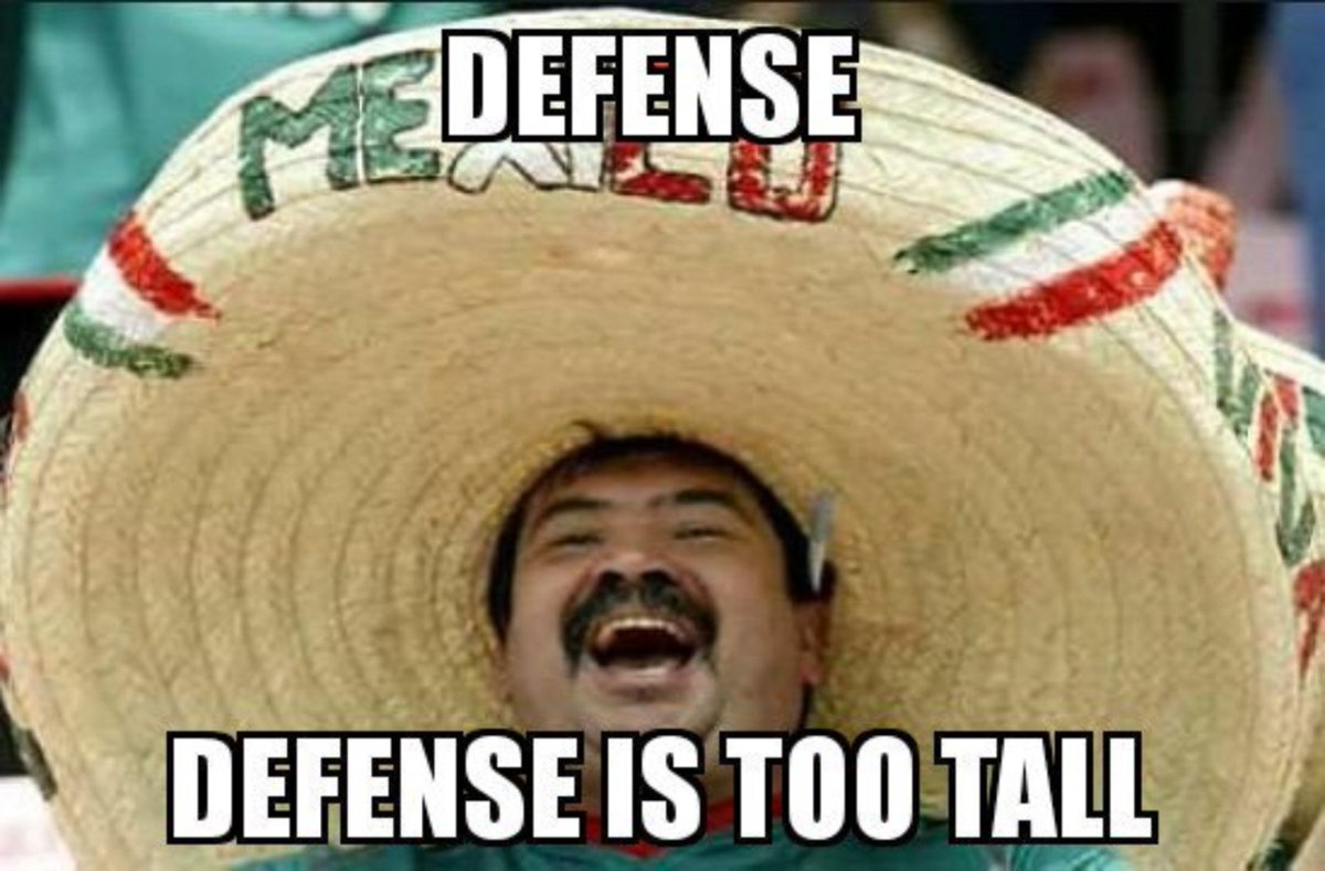 galyacampano's tweet image. Mexican Word of the Day: Defense
#BuildTheWall 
#BuildThatWallNow 
#Humor
#ILegalImmigration
#bordersecuritynow 
You PC cops ---- DON'T get your panties in a KNOT.
I love Mexicans--some of my relatives are Merican