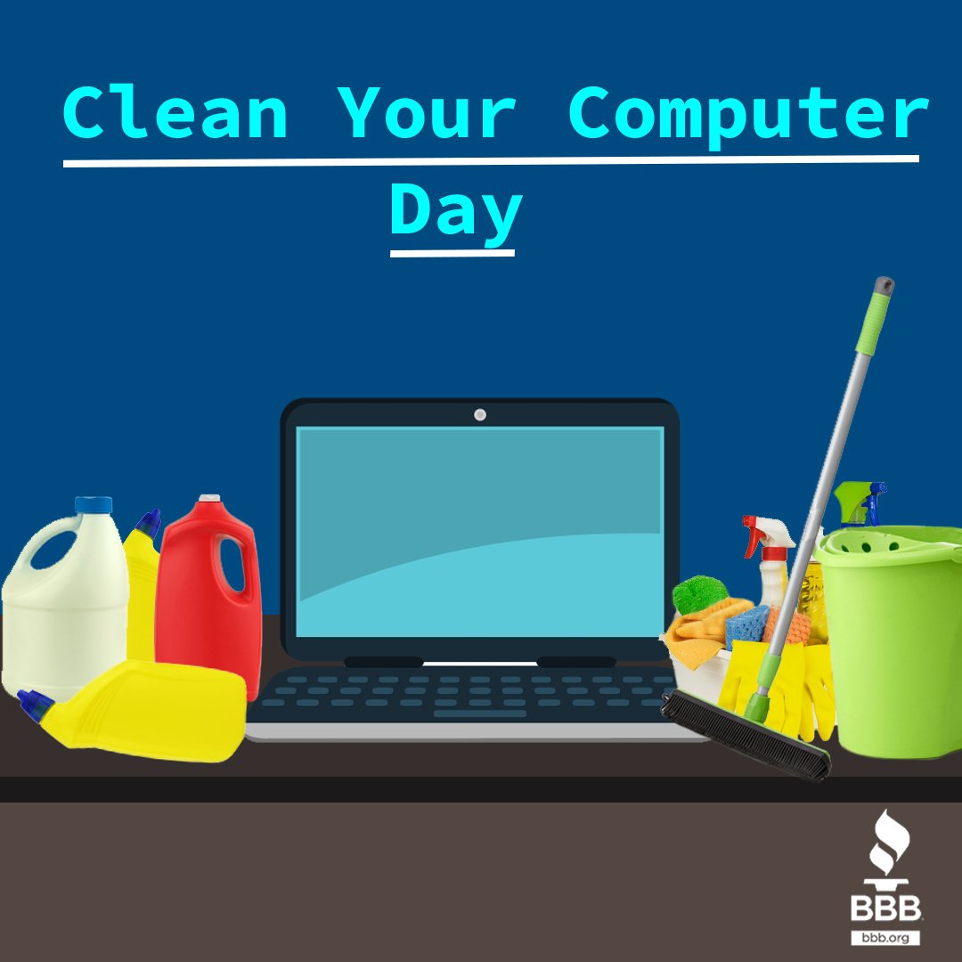 bbbsfbayarea's tweet photo. It's #NationalCleanUpYourComputerDay! Be sure to check out the @StaySafeOnline for the latest tips on how to keep a clean hard drive.  💻 https://t.co/BDLPXTb6T2