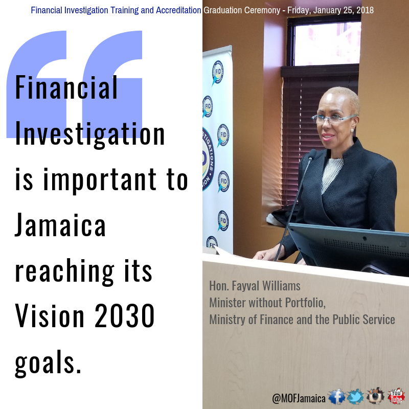 MOFJamaica's tweet photo. As we continue to work towards the achievement of the #Vision2030 #NationalDevelopmentGoals, our focus is on #Goal3 - Jamaicaโs economy is Prosperous. The fight against financial crimes forms part of these efforts. @fayvalwilliams @CFATFGAFIC @JamaicaTax @jacustoms @JISNews https://t.co/iYKhh9L1hn