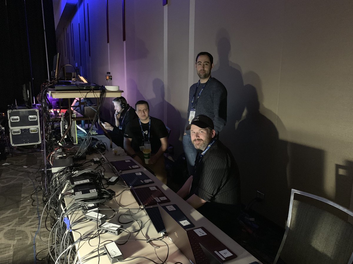 mbcrump's tweet photo. Some of the amazing folks that I was able to work with over the past month for #Azure app developers. Thanks @shanselman @erikaehrli1 @AbelSquidHead @rbitia @cecilphillip @davidsancheza @F_Pela @iwashuman2021 and the production and stage crews for your hard work! #MicrosoftReady https://t.co/ExmaopwLKY