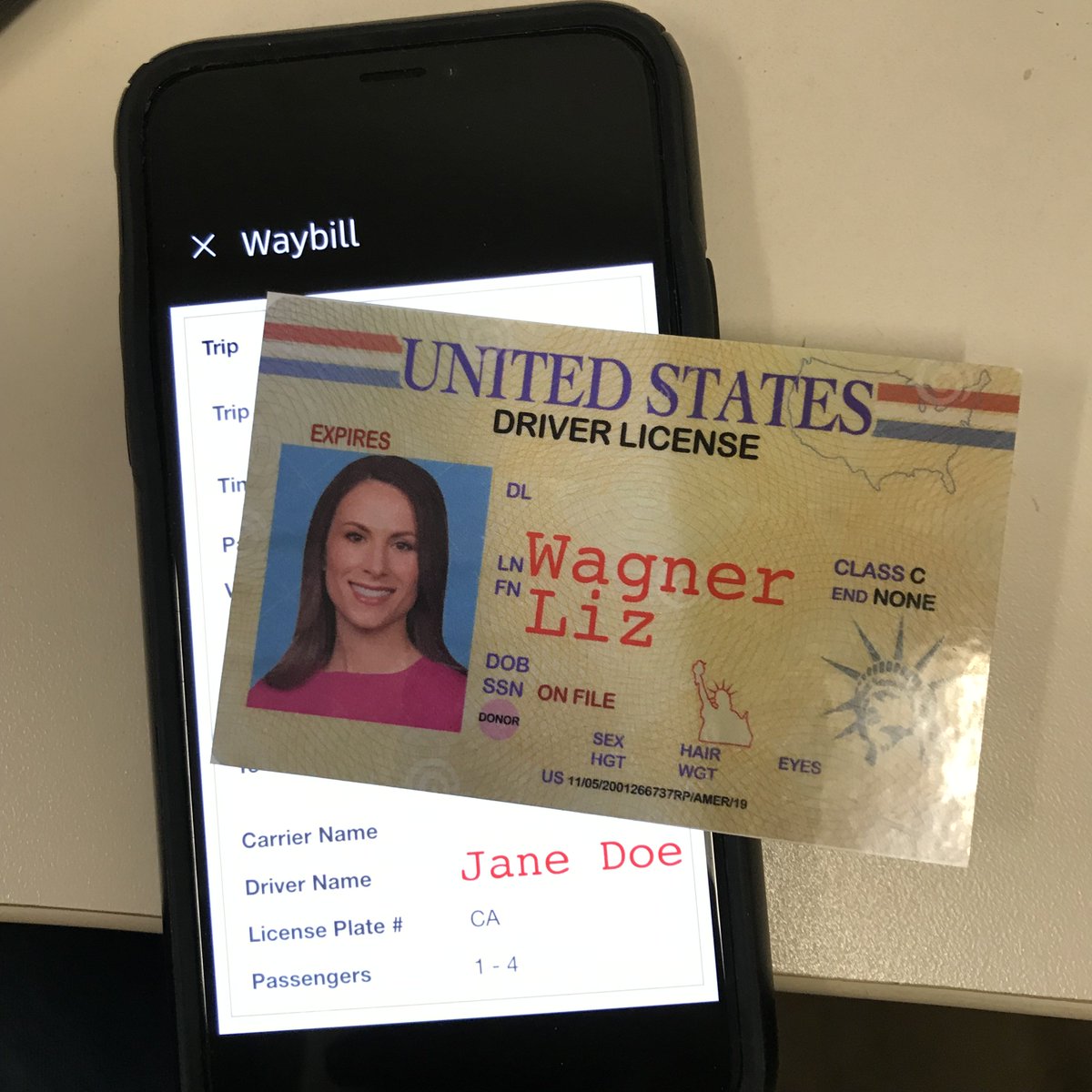This isn't a counterfeit driver's license it's a prop for a story we're working on about fake rideshare drivers. Tonight at 11 we'll show you the action the world's largest ride-hailing company is now taking after our investigation. Rideshare Rental Scheme tinyurl.com/y6ta5a9s