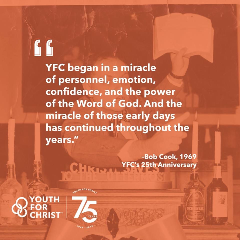PBC_YFC's tweet photo. These words spoken in 1969 by Bob Cook, YFC President, still ring true today. Day after day, YFC staff and volunteers around the nation are privileged to witness the miracle of youth coming into saving relationships with Jesus Christ. God is working! #YFC75th #YFCUSA https://t.co/XsGXsCSmIP