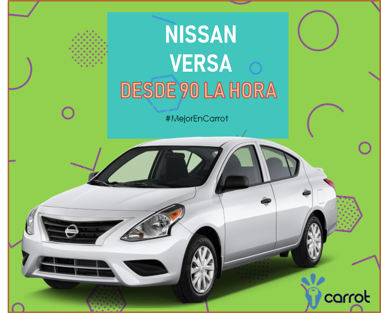 Autos Nissan Versa, cómodos y económicos. 
Conócelos en carrot.mx y disfruta de un viaje familiar. 
#MejorEnCarrot