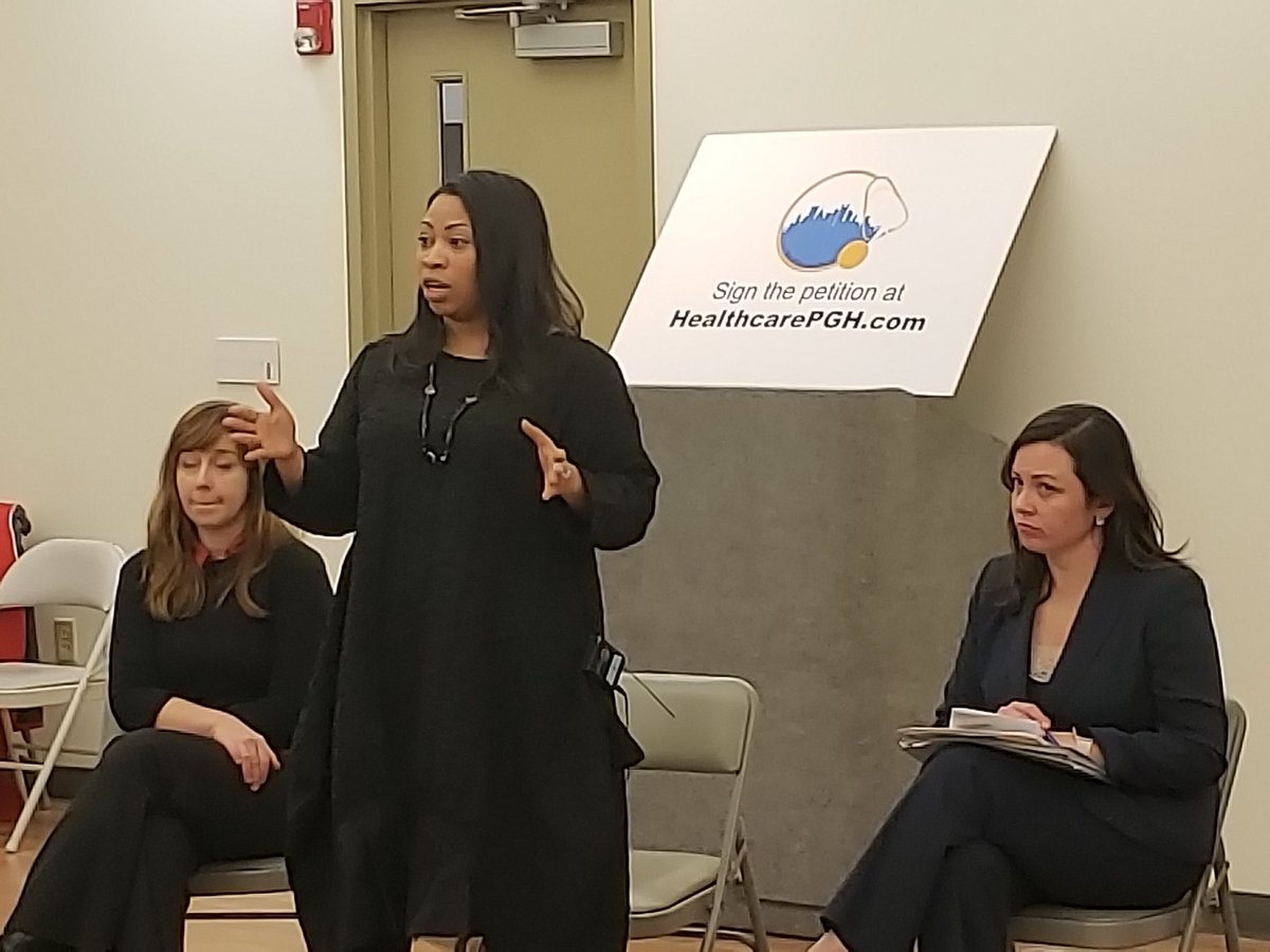 SmarThoughts's tweet photo. @PBGHPA CEO Jessica Brooks @JessicaPBGHPa at Town Hall with  County Controller @ChelsaWagner talking about access to health care for residents. @UPMC @Highmark https://t.co/5Od6TBjn2d
