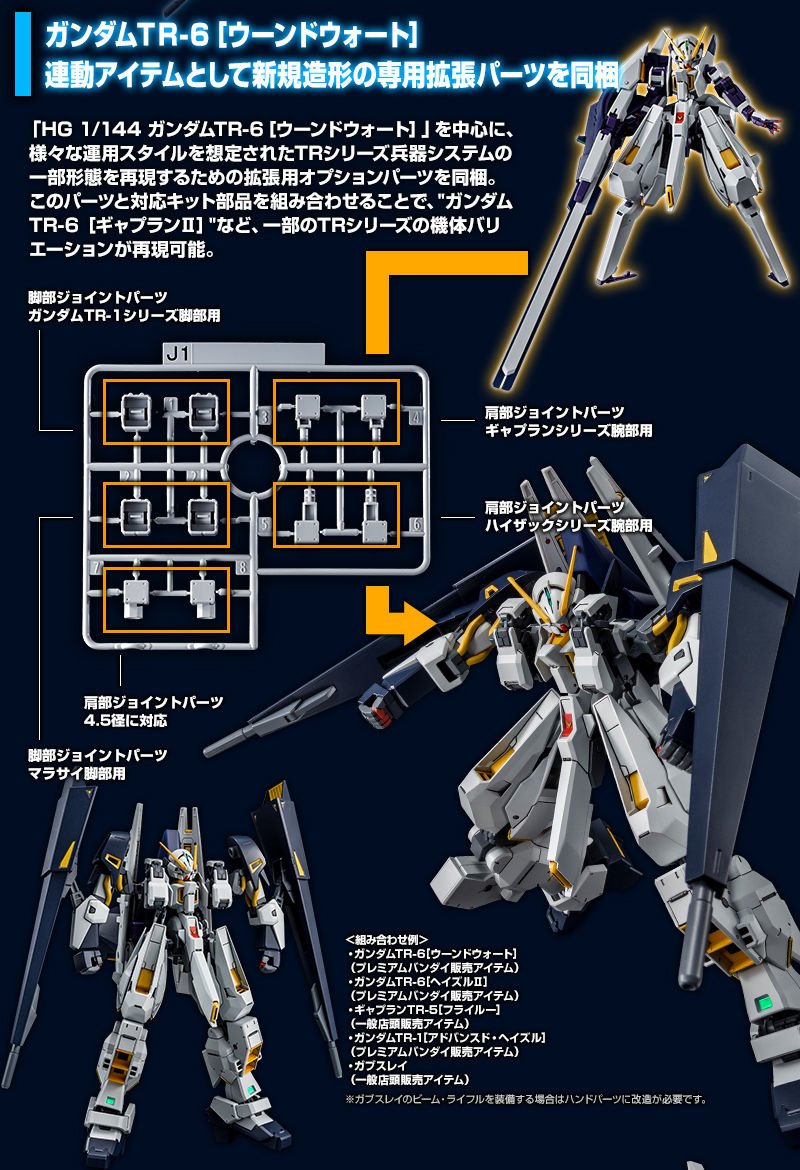 オカムラ セイジ On Twitter 本日13時からプレバンで受注開始のhgucガンダムtr 1 ヘイズル改 関節がkps仕様 マーキングが 水転写デカールに変更 問題は ガンダムtr 6 用拡張パーツが同梱されること これ 結構使うよな これも５月発送