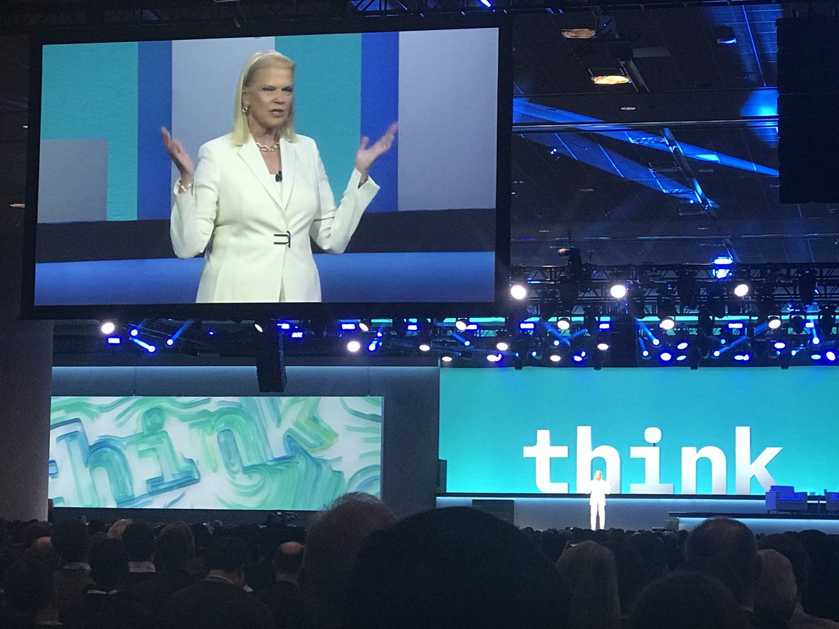IBM has momentum! Dazzling start with Ginni Rometty at the Chairman’s adress at Think SF. Chapter 2 of Digital &amp; AI: driving scale! With new announcements on Watson Anywhere and Business Automation on Watson. Core, trusted and scalable AI. Nice! @IBMBenelux