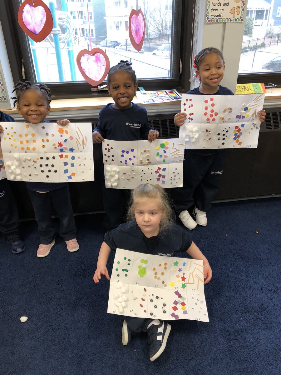 DOSullivanPreKA's tweet photo. Lots of fun counting on this 100th day!! @sjp2calowermill https://t.co/332KrPna90