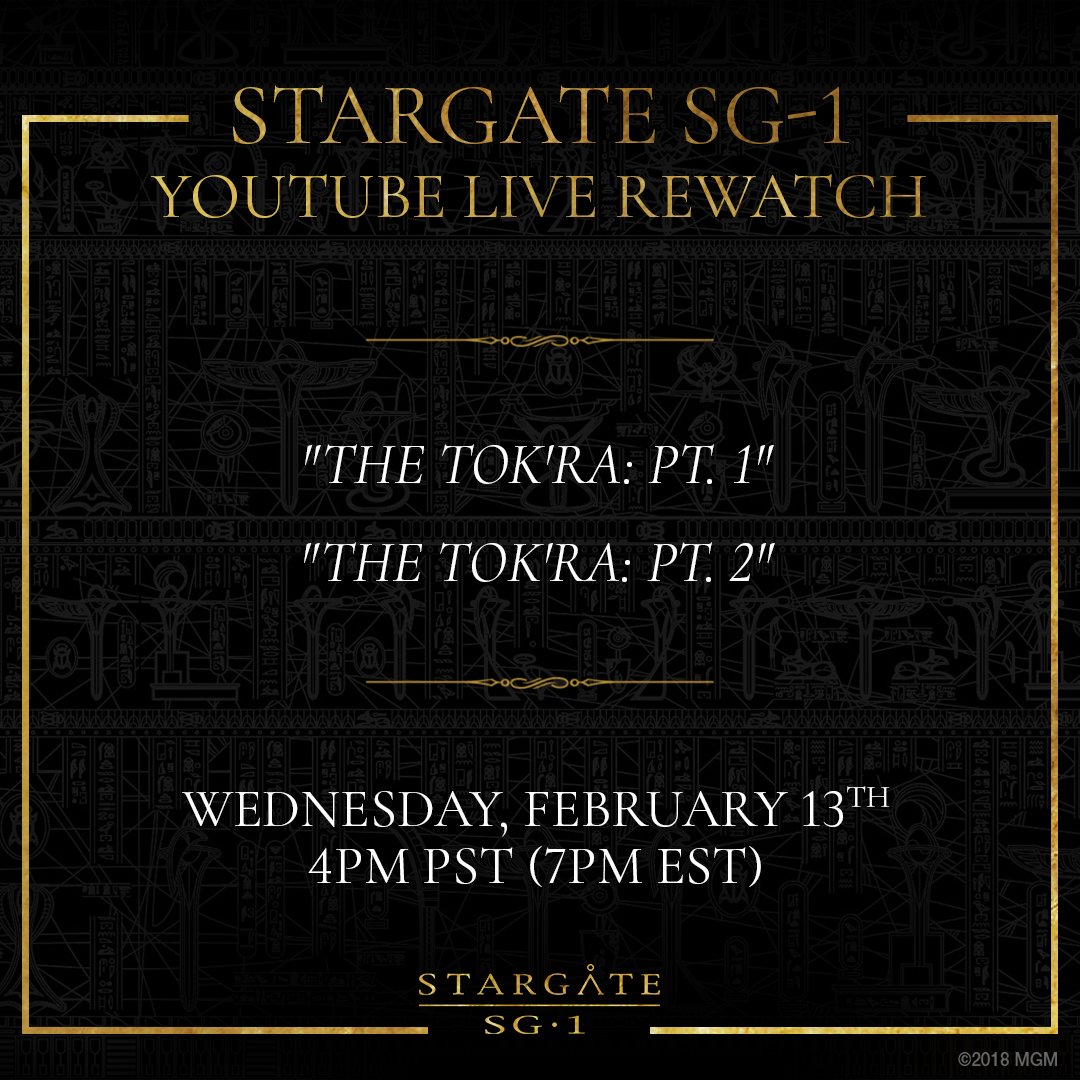 stargatecommand's tweet photo. Tune in to the Stargate Command YouTube page tomorrow for a special tribute to Carmen Argenziano at 4pm PT as we rewatch SG-1 episodes “The Tok’ra: Pt.1“ and “The Tok’ra: Pt. 2“ with Bernie Bregman from Nerds Like Us.
#SGStories #SGCommand
https://t.co/rSEKugM9Tf https://t.co/pNb3LGrvbS