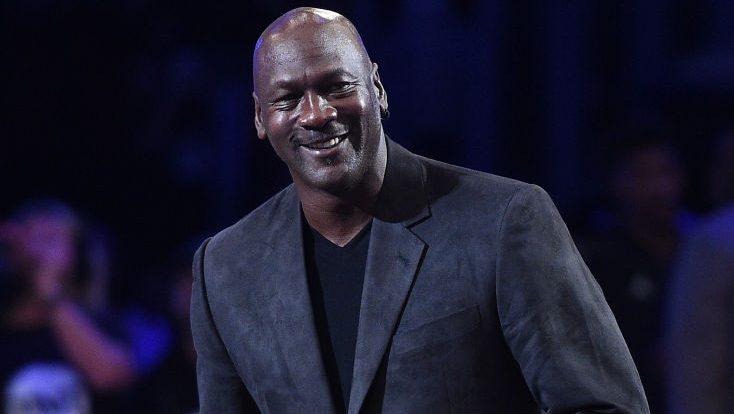 NBCSports's tweet photo. So, Michael Jordan, what's harder to accomplish: James Harden’s 30+ point scoring streak or Russell Westbrook’s triple-double streak? 

MJ's answer: "Six championships." 😂 https://t.co/gbvB9WNjsc https://t.co/MrCPi7t5Uw