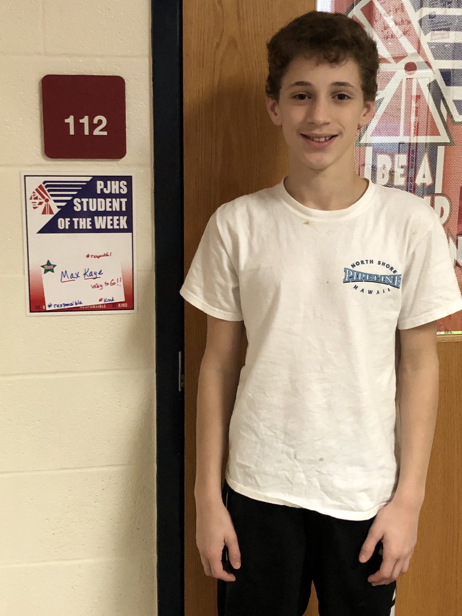 MrsFoxPJHS's tweet photo. Congratulations to Max Kaye #studentofweek #selfmotivated #kindness 👏👏👏 https://t.co/TtV9A5wPGi