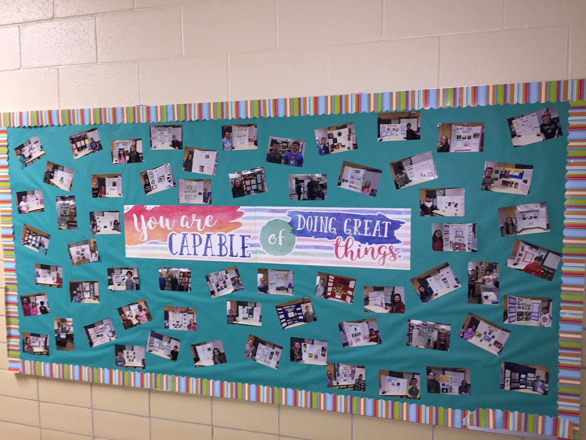 ljswabb's tweet photo. Science Fair celebration board! #GreatnessLivesHere @WilsonHillElem So proud of these 5th graders and their perseverance.  #sciencefair presentations are over 😕. https://t.co/goad3Tail8