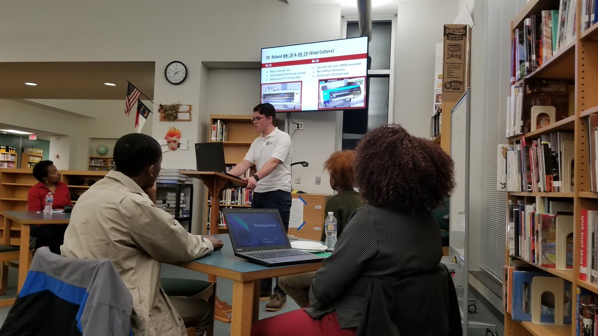 Andrew presented his internship at our advisory board meeting tonight. He completed it <a href="/nccuFabLab/">NCCU FABLab</a> and did a great job. So proud of Andrew!!  #BeFutureReady <a href="/campbelledu/">Campbell University</a> <a href="/NAFCareerAcads/">NAF</a> <a href="/wcpssmagnets/">WCPSS Office of Magnet Schools (Choice Schools)</a> @STC_WCPSS @SRMHSPrincipal