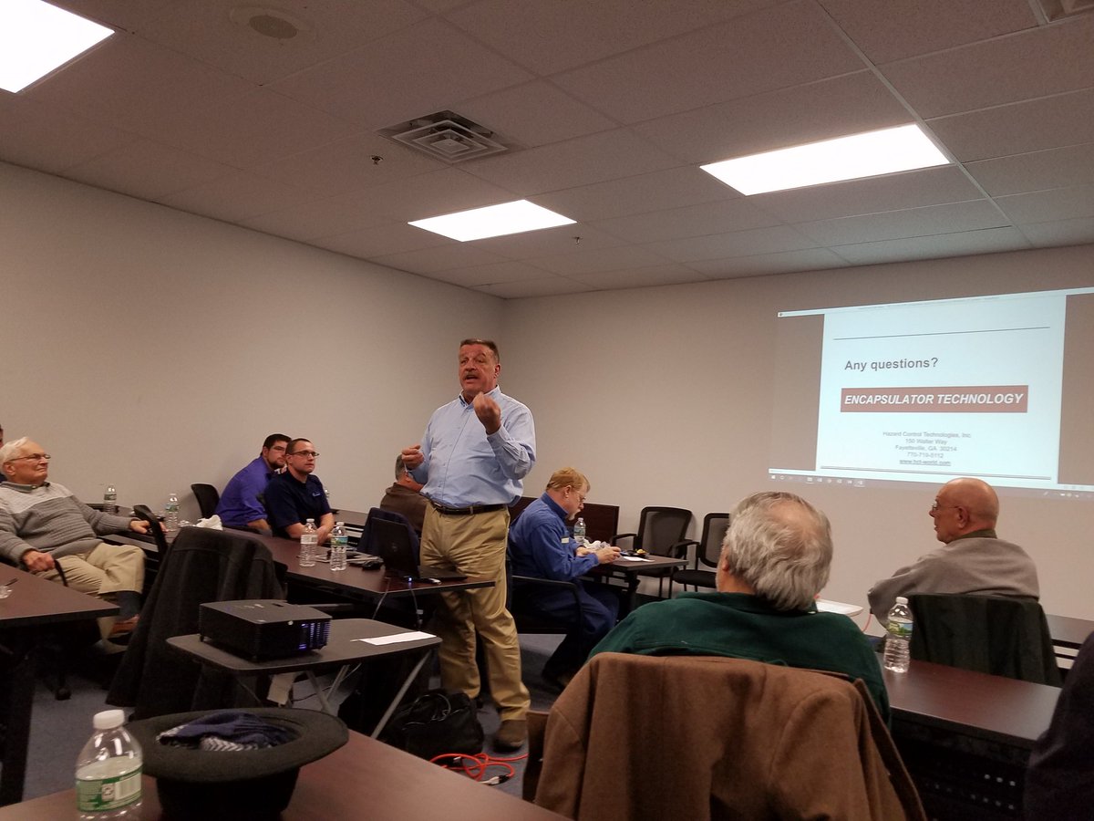 AscetCob's tweet photo. Ron Lowrey from Hazard Control Technologies talks about F-500 Encapsulator Technology at #SFPE PennJerDel chapter meeting 
https://t.co/lPIg3moZmv https://t.co/uDpVNhDsIg