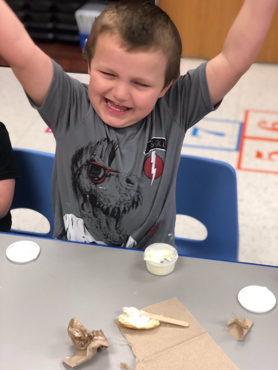 CarlenaSheeran's tweet photo. Ruthann Smith’s preschool class @RineyvilleE discussed farm life in the last few weeks.🐖 They learned about shearing sheep 🐑 for wool &amp; how to milk cows. 🐮 “Where does milk come from?” 🥛 Then they made butter from heavy cream. 🚜 #HCSPreschool #HCSStrongerTogether #FarmUnit https://t.co/imQeA9Bpwj