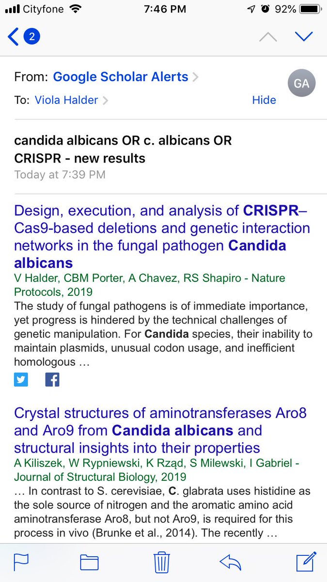 ViolaHalder's tweet photo. It's an awesome day when you make it to the Google Scholar Alerts! #labfun #firsttimeauthor #shapirolabfun #researchpaper https://t.co/YI5DEbOJ1h