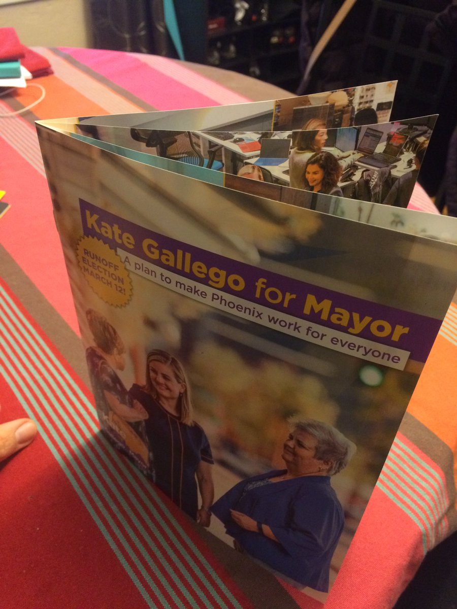 sfalmy's tweet photo. Great start to @KateWGallego’s book tour! When’s book signing, March 12 at Burton Barr Library? #PHXMayor #Phx4Everyone #StandWithKateGallego https://t.co/yCwyocOO0g