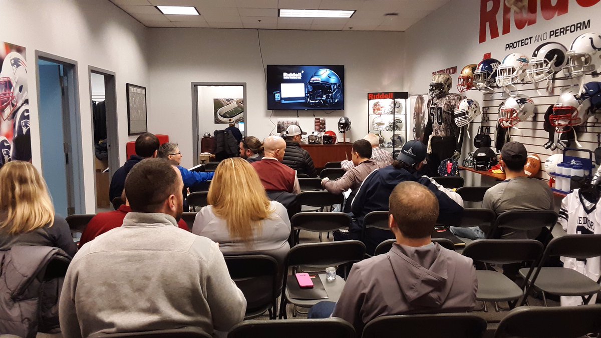 ScottNRiddell's tweet photo. Thank you @MnDShimshock for your InSite Smarter Football Presentation at the Riddell Plant in Wilmington, Ma today. Thanks to all who attended ! We appreciate your interest and look forward to another in April. @RiddellSports @kevsollitto @craigscott56 #TheRiddellDifference https://t.co/PZ2DCnoCz0