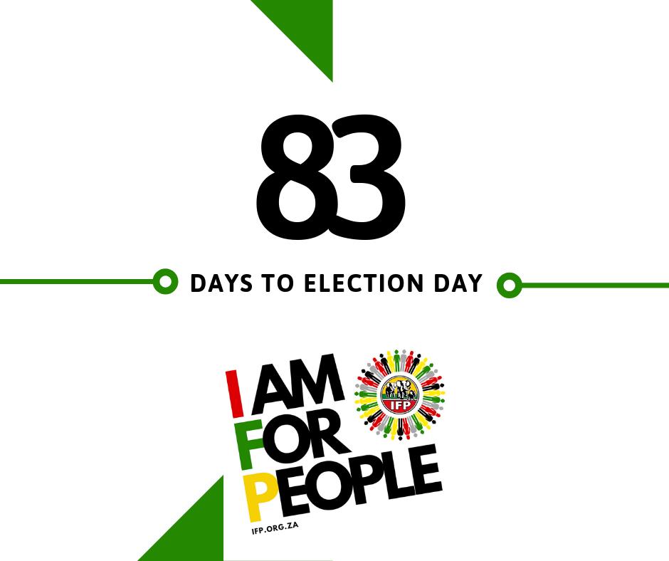 vote_ifp's tweet photo. [COUNTDOWN] Good Morning! #83days until 8 May 🗳️ Make sure you are #RegisteredToVoteIFP by visiting https://t.co/xWc2mwjnLU or an @IECSouthAfrica office near you! Have your say on the 8th of May by voting for a party you can trust 💚 #TrustUs #VoteIFP #8May2019 #IamForPeople https://t.co/PMu1Oeqf6h