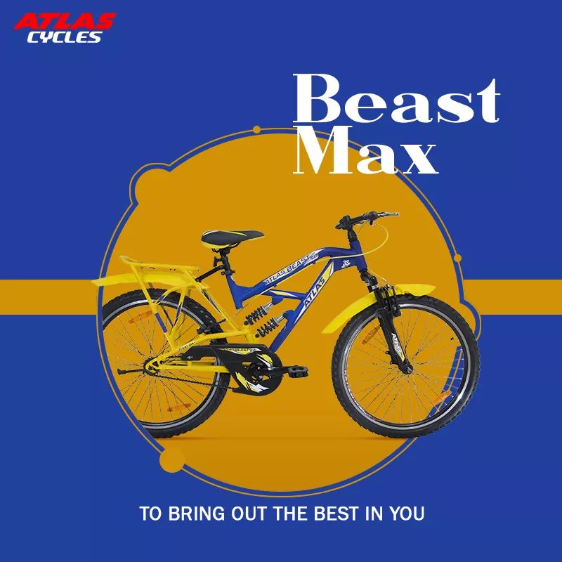 atlas_cycles's tweet photo. #ATLAS #BeastMax is designed to be the best bike you have ever ridden. The suspension fork and D-wall alloy rims pull out the best in you.
To know more, download our app: https://t.co/ZqFLhKNV5T https://t.co/NgzOEYpOpu