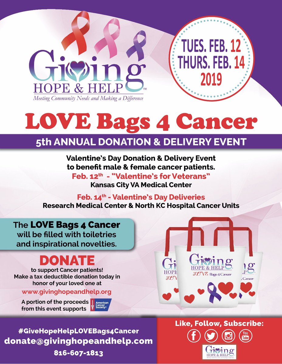 givehopehelp's tweet image. Giving Hope &amp;amp; Help LOVE Bags 4 Cancer Delivery Day at the Kansas City VA! 
Just an amazing experience sharing prayers, encouragement and AGAPE LOVE! Support with a tax deductible donation at givinghopeandhelp.org
@fox4kc @kmbc @channel41 #GiveHopeHelpLOVEBags4Cancer #Cancer