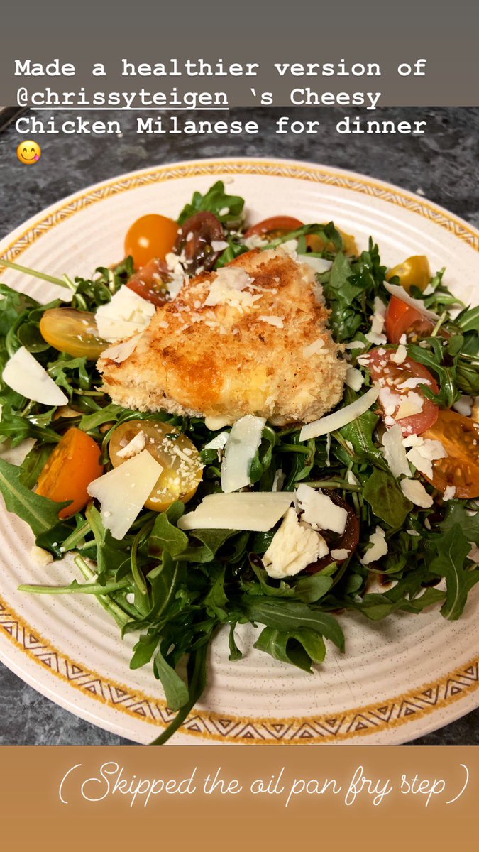 Christine Teigen On Twitter Cheesy Chicken Milanese Up On