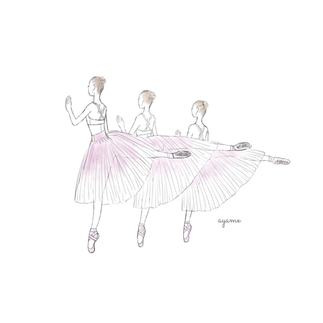 Ayame イラスト仕事募集中 V Twitter バレリーナ可愛い 衣装やシューズも色味も素敵 イラストレーター イラスト バレリーナ Ballerina