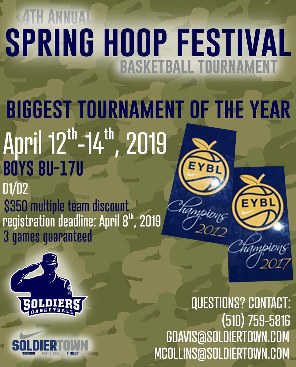 Time for one of the best tournament's of the year.... soldierbasketball.com