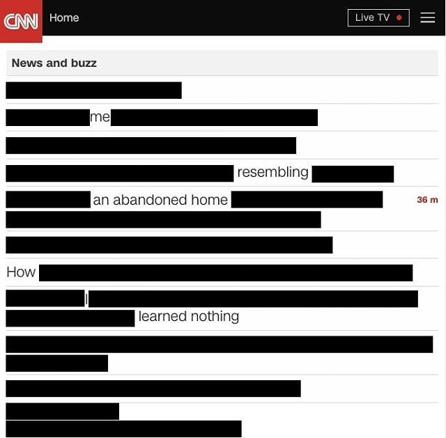 CNNpoetry's tweet photo. "me / resembling / an abandoned home / how / i / learned nothing" https://t.co/CYoA7n6zLQ https://t.co/msDNWMacZw