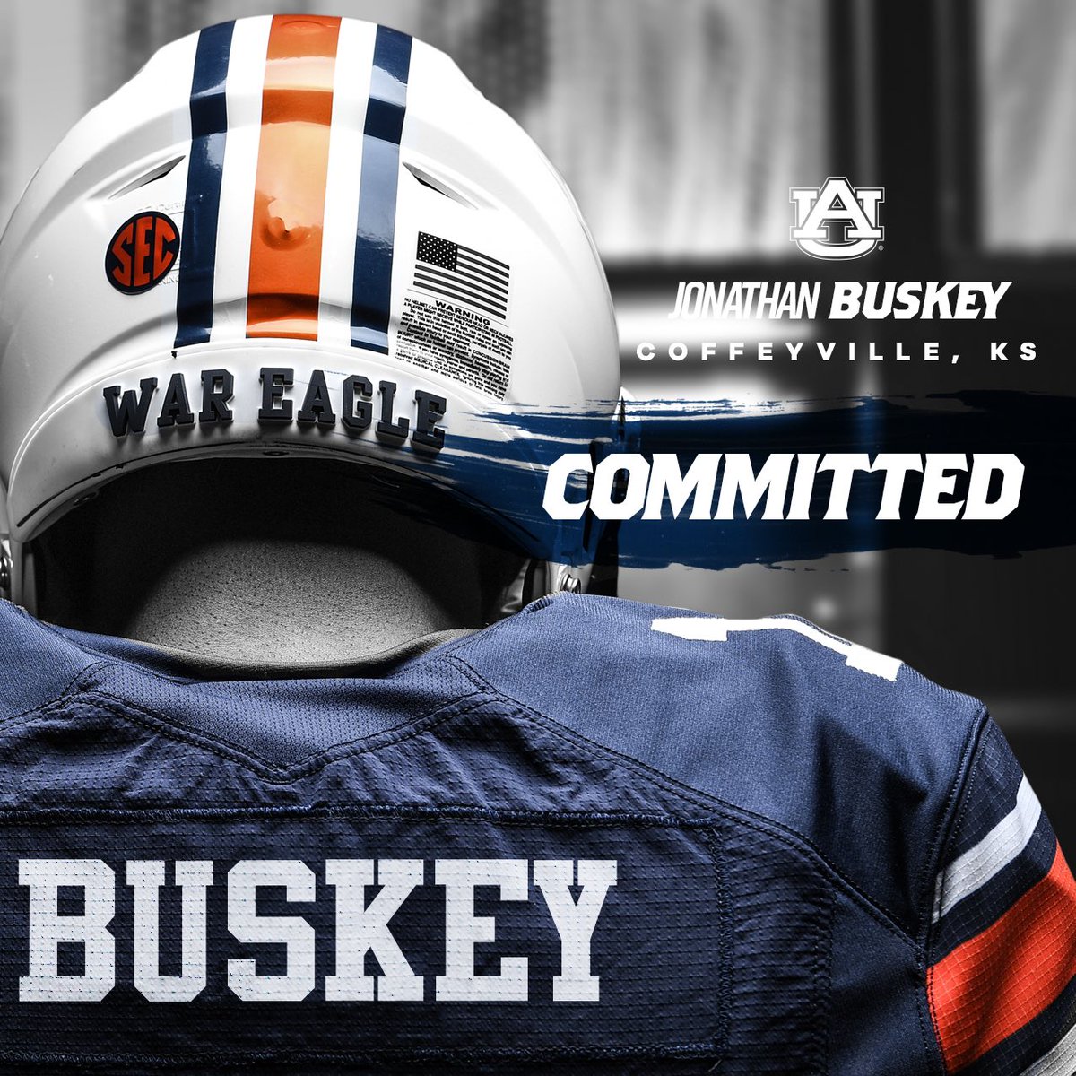 JonathanBuskey1's tweet photo. Committed 💪🏾 #WarEagles https://t.co/6KCS7pbrUt