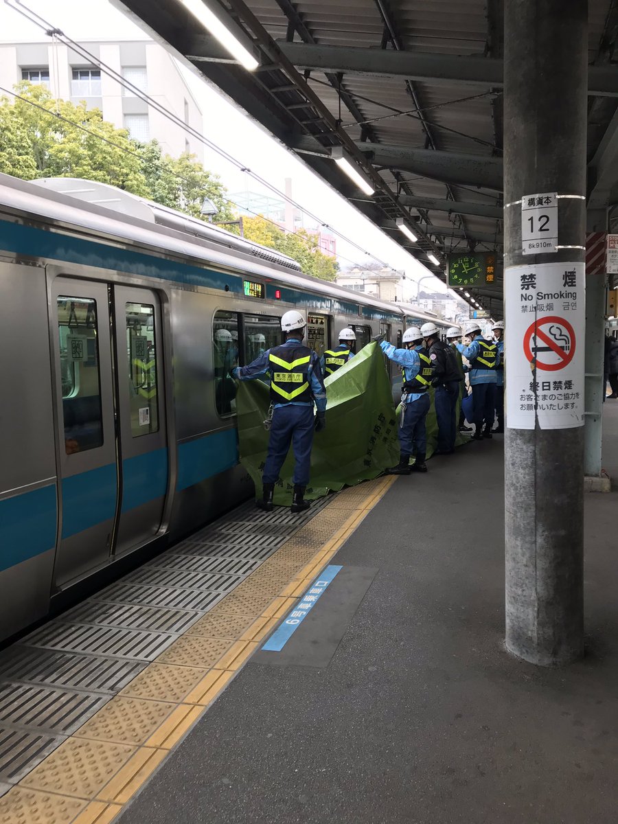 京浜東北線の上中里駅で人身事故の現場画像