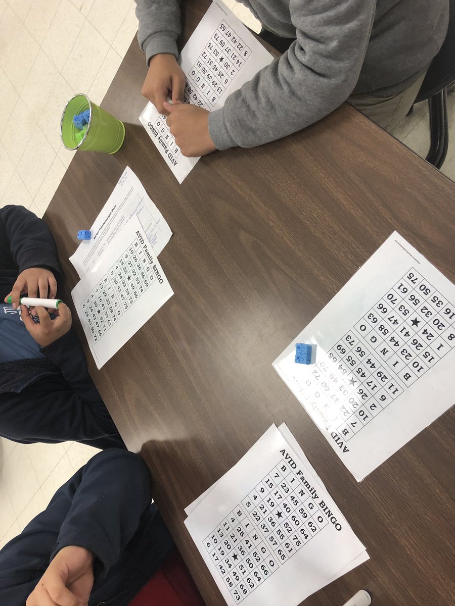 AVID Bingo night fun!