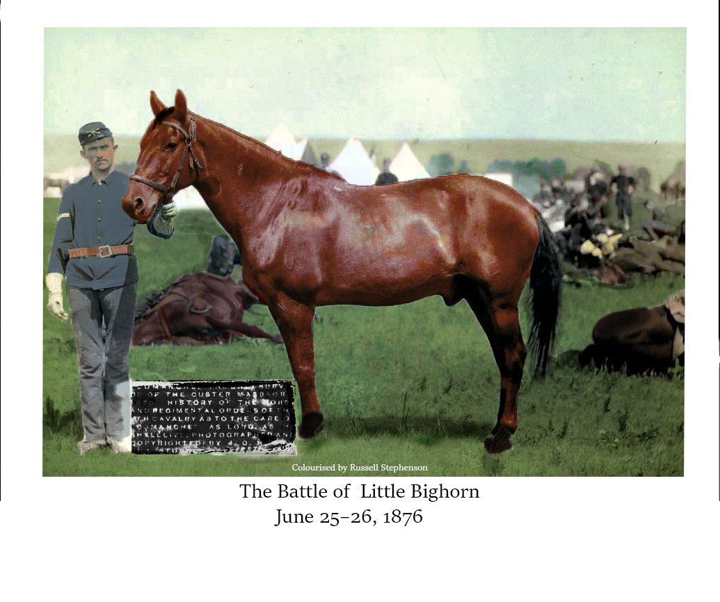 ToxicOrange2's tweet image. A restored image from Custers' Last Stand, June 1876 at #littlebighorn @AmericanCivil  Colourised by myself on @Photoshop @Photoshop_GU Around 6 hours work went into this but i think it was worth it.
