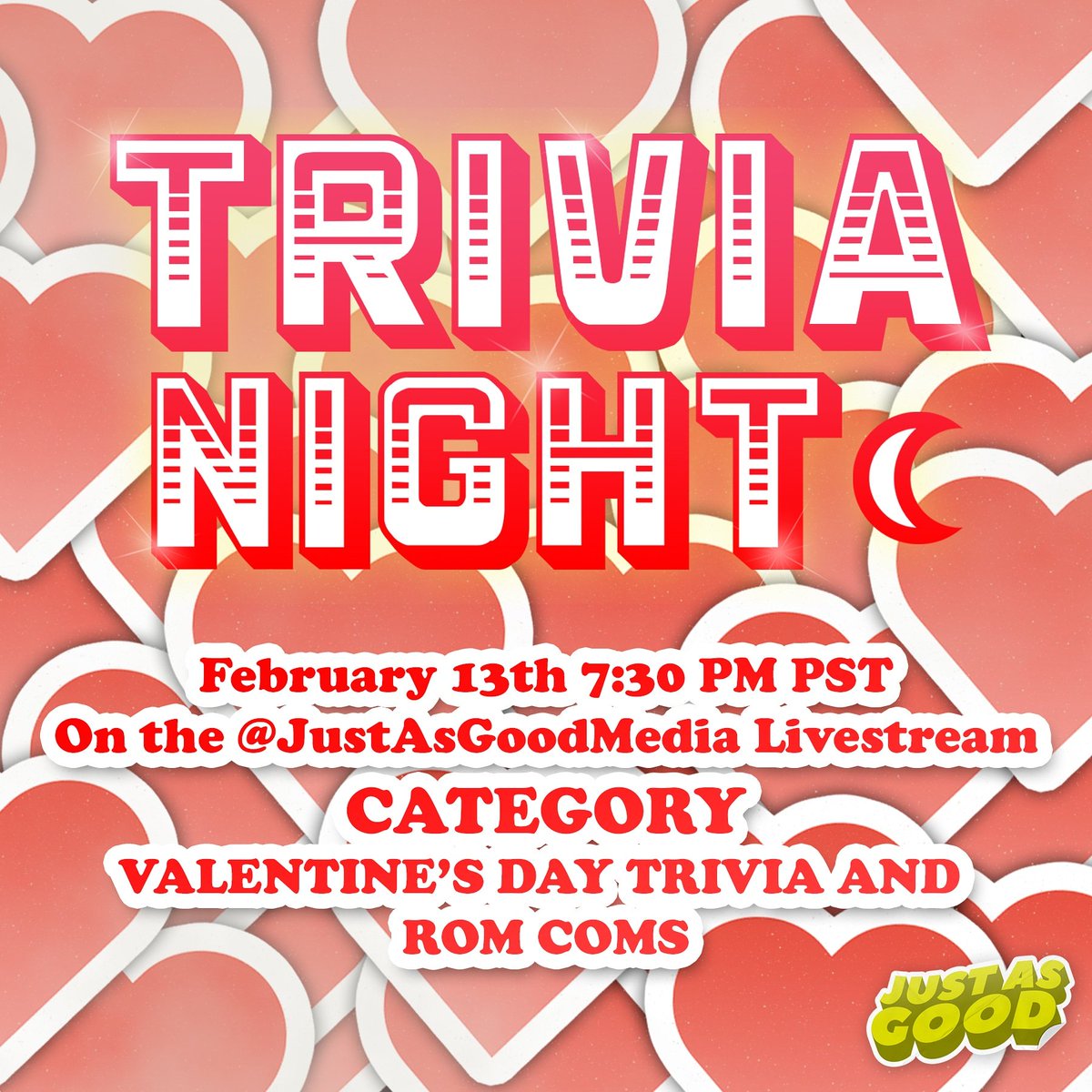 JustAsGoodMedia's tweet photo. Join us tomorrow night on Instagram Live. #podcast #podcasting #PodernFamily #iTunes #soundcloud #googleplay #yrivia #trivianight #Instagram https://t.co/QmIJEgBGV3
