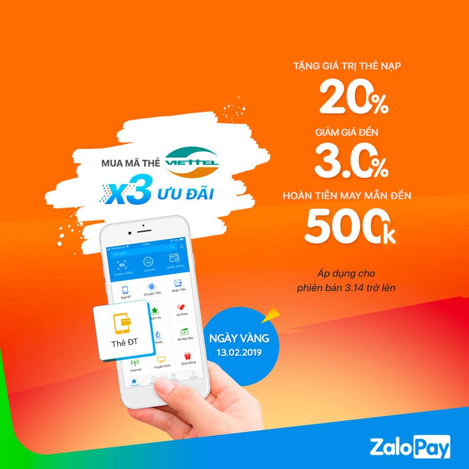 Mua thẻ Viettel khuyến mãi 23% tinyurl.com/y5mr58zc #Viettel #ZaloPay