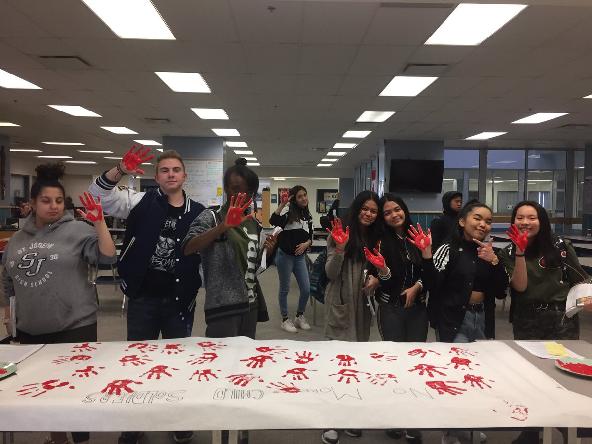 SaintSocialPSDL's tweet photo. As we mark the International Day Against the Use of Child Soldiers, we must commit to doing all we can to prevent the unconscionable practice of using children as weapons of war.  #RedHandDay #ChildrenNotSoldiers https://t.co/4437CsIAaM