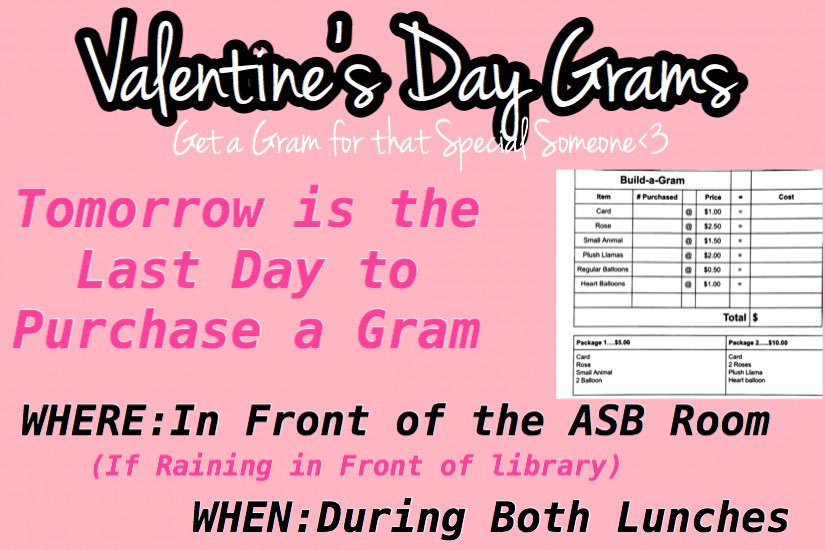 TOMORROW IS THE LAST DAY TO PURCHASE A GRAM YELLOWJACKETS !!!💘