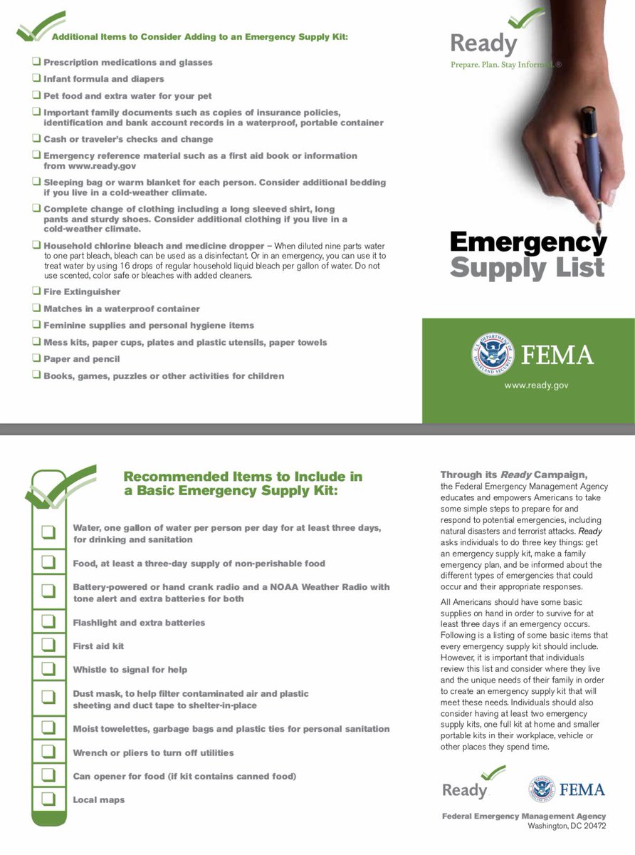 ColusaFire's tweet photo. With the upcoming weather event this week make sure you have your emergency kit ready. https://t.co/rvyDEPevmw