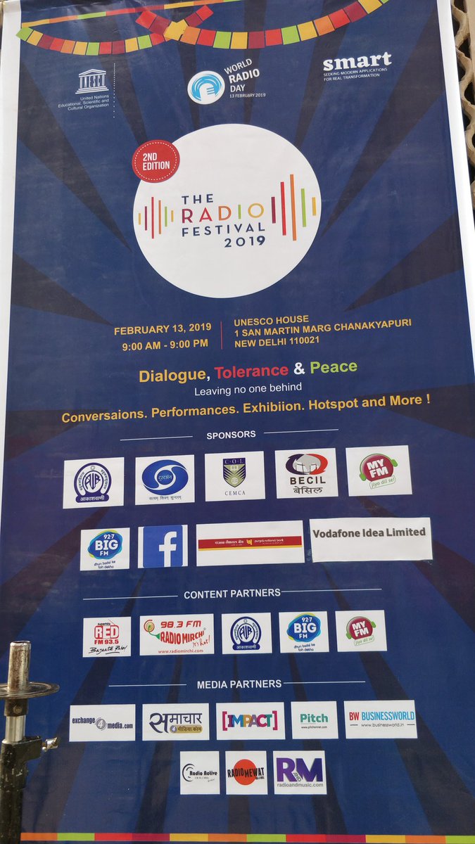 pinkychandran's tweet photo. .@Girisham1 and I are @theradiofest and we can't wait for it to begin. 3 minutes to go. 2nd edition of #theradiofestival #WorldRadioDay
#SDG #Sdgtoolkit launch @UNESCO_NDL https://t.co/lhOZpNy5Lh