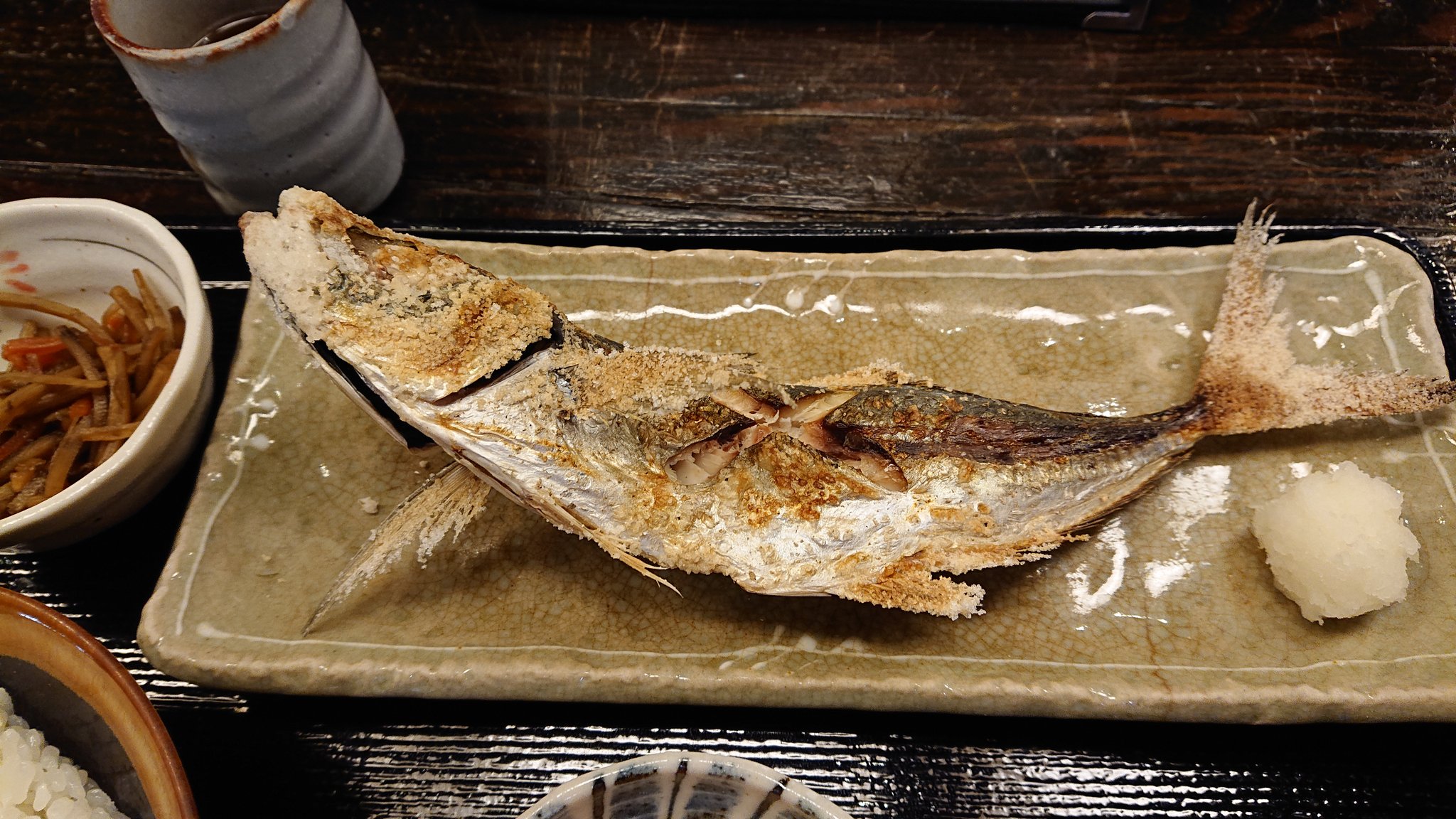 真アジの塩焼き定食 Twitter Search Twitter