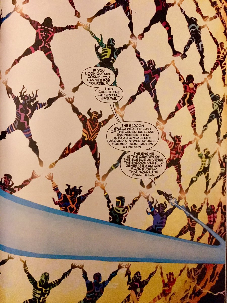 dano_cosmic's tweet photo. 3009 A.D.  The #CelestialEngine.
✨
#GuardiansoftheGalaxy #16 (Vol 2, 2009)
✨
#DanAbnett #AndyLanning #WesCraig #NathanFairbairn
✨
#Celestials #Badoon #StarLord #VanceAstro #Martinex #Yondu #Charlie27 #Mantis #Cosmo #Bug #Starhawk #JackFlag
✨
#MarvelCosmic https://t.co/Xg1RBLaeJI