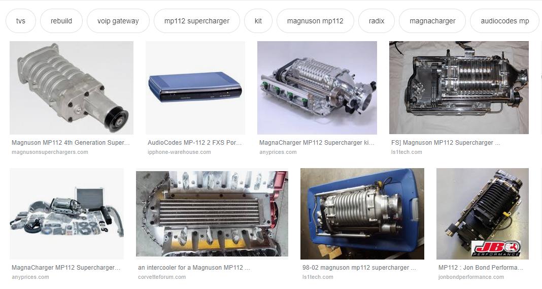 UCMadScientist's tweet photo. Umm,, I think Google has figured out I've been looking at car parts recently. Tried looking up an @AudioCodes #MP112 ATA... found SuperChargers.
Guys, care to send me a blower for review :P https://t.co/2r6KNiVLtv
